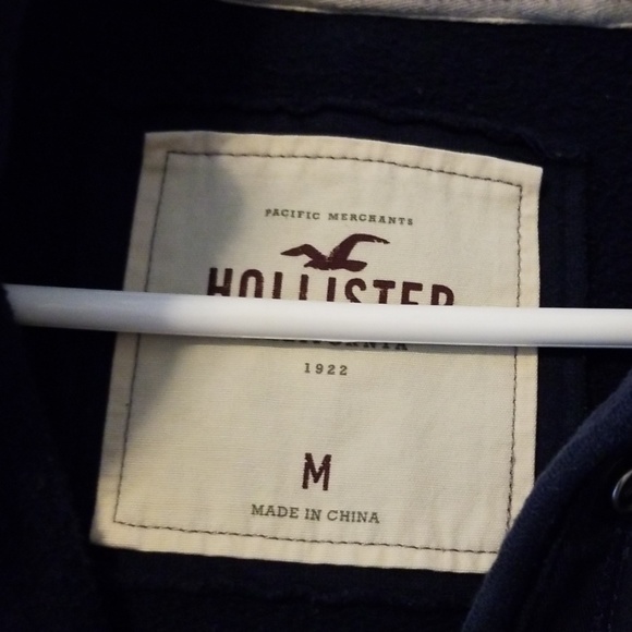 Hollister Dark Blue Sweatshirt Jacket with Hood - Picture 4 of 6